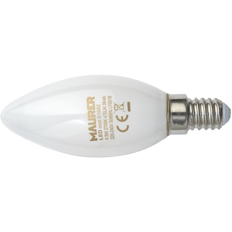 LAMPADINA LED OLIVA MILKY C/FILAM.4,5W E14