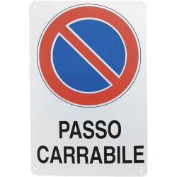 CARTELLO PLASTICA "PASSO...