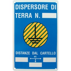 CARTELLO PLASTICA "DISPERSIONE A TERRA" 30X20