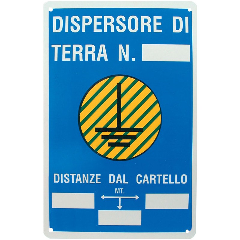 CARTELLO PLASTICA "DISPERSIONE A TERRA" 30X20