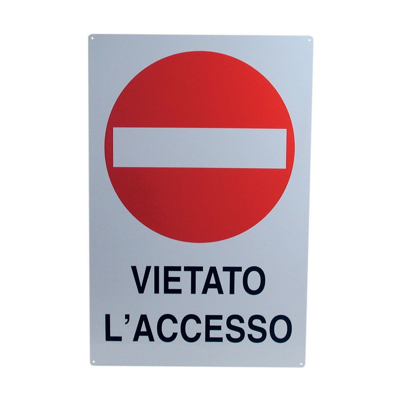 "VIETATO LACCESSO" ALLUMINIO CM.60X40