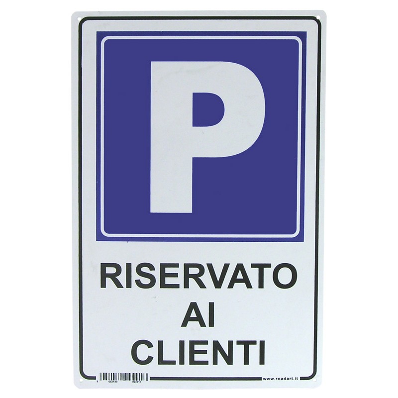 Cartello parcheggio riservato